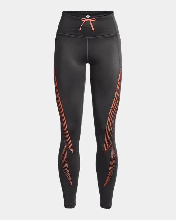 Women's UA OutRun The Cold Tights, Gray, pdpMainDesktop image number 5